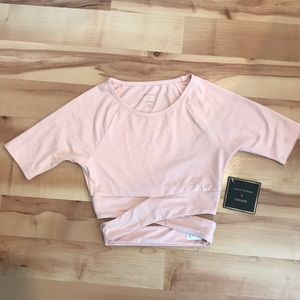 Danskin Cross front tee